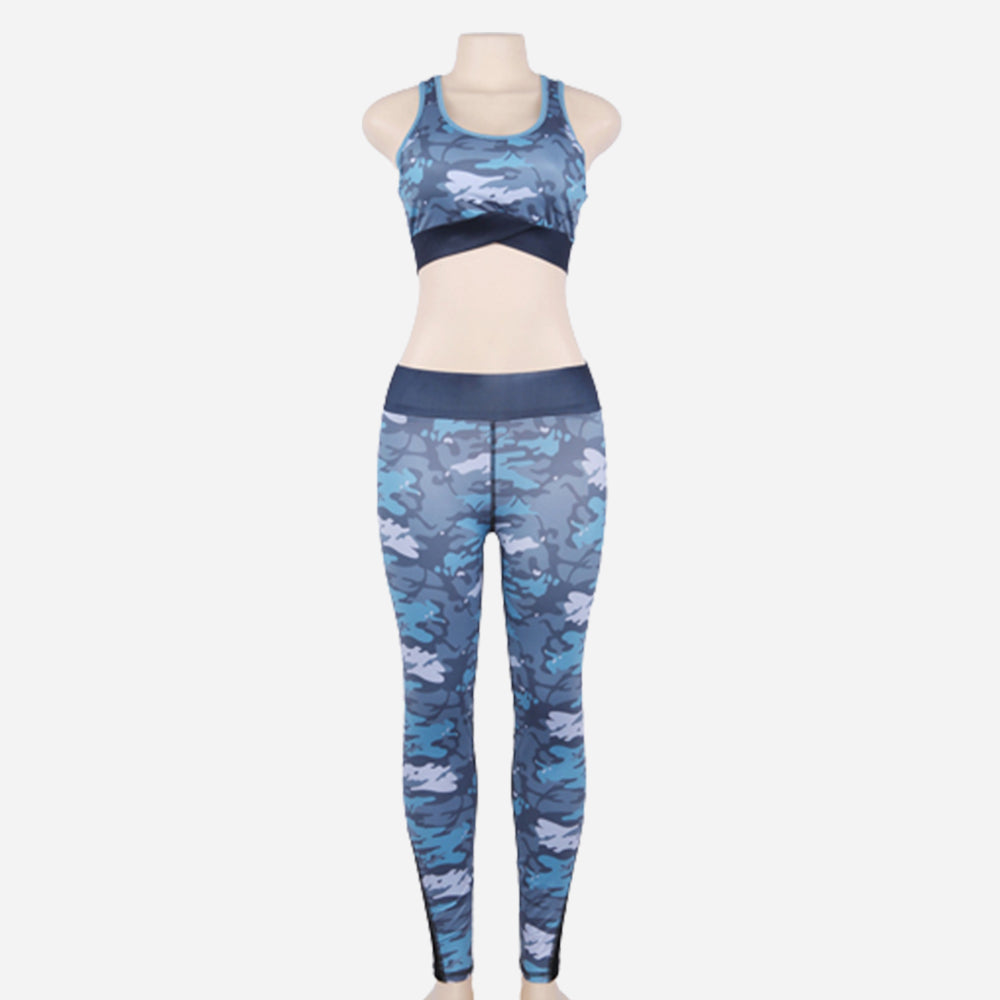 Camouflage Printed Yoga Suit