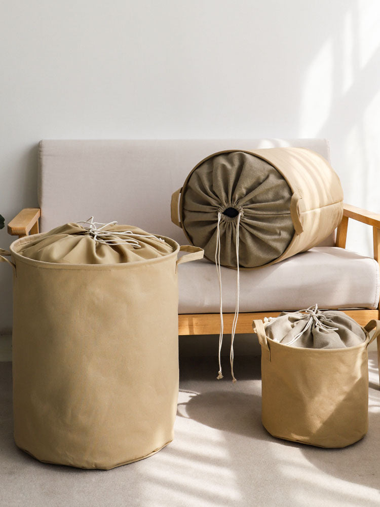 Cotton And Linen Foldable Laundry Basket